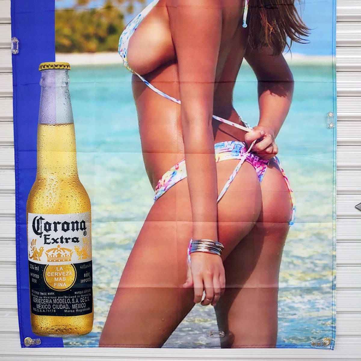 ■コロナエキストラ　フラッグ　Corona アメリカン雑貨 セクシー コロナ 海外ビール ガレージ装飾 旗 ノベルティ コロナビール 82 バナー_画像6