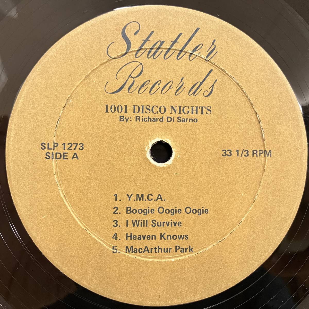 ★230814即決 Richard DiSarno / 1001 Disco Nights SLP1273 米オリジナル、Statlerレーベルもの ディスコ・ダンス教則レコード。_画像4