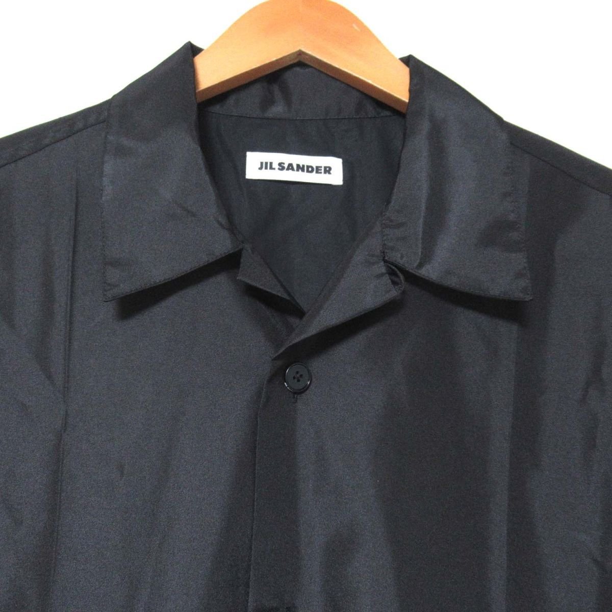 美品 23SS JIL SANDER ジルサンダー Camicia 半袖 オープンカラー シャツ J22DL0131 サイズ40 175/94A ブラック C0705の画像3