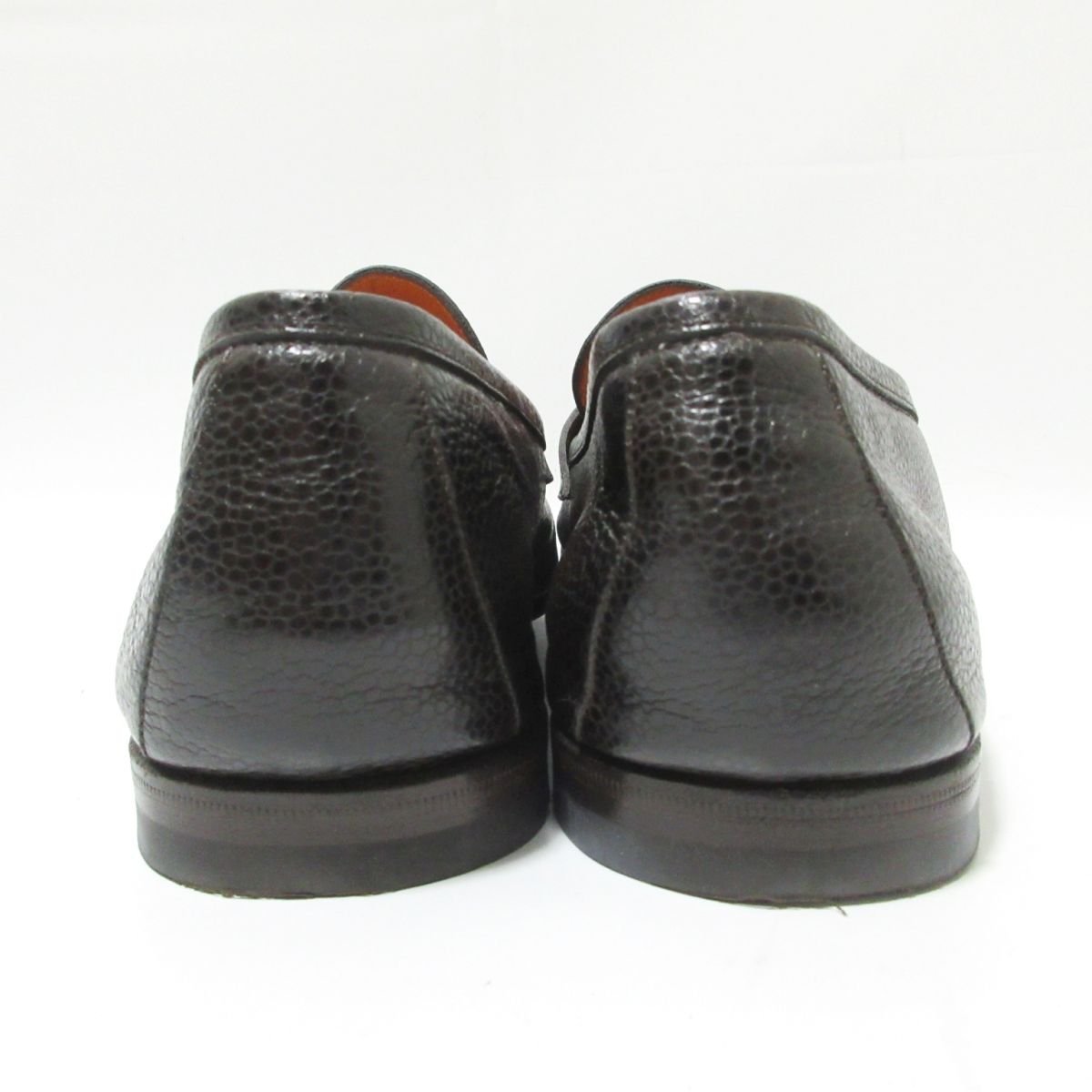 柔らかい 革靴 コインローファー レザー サントーニ Santoni 美品 8
