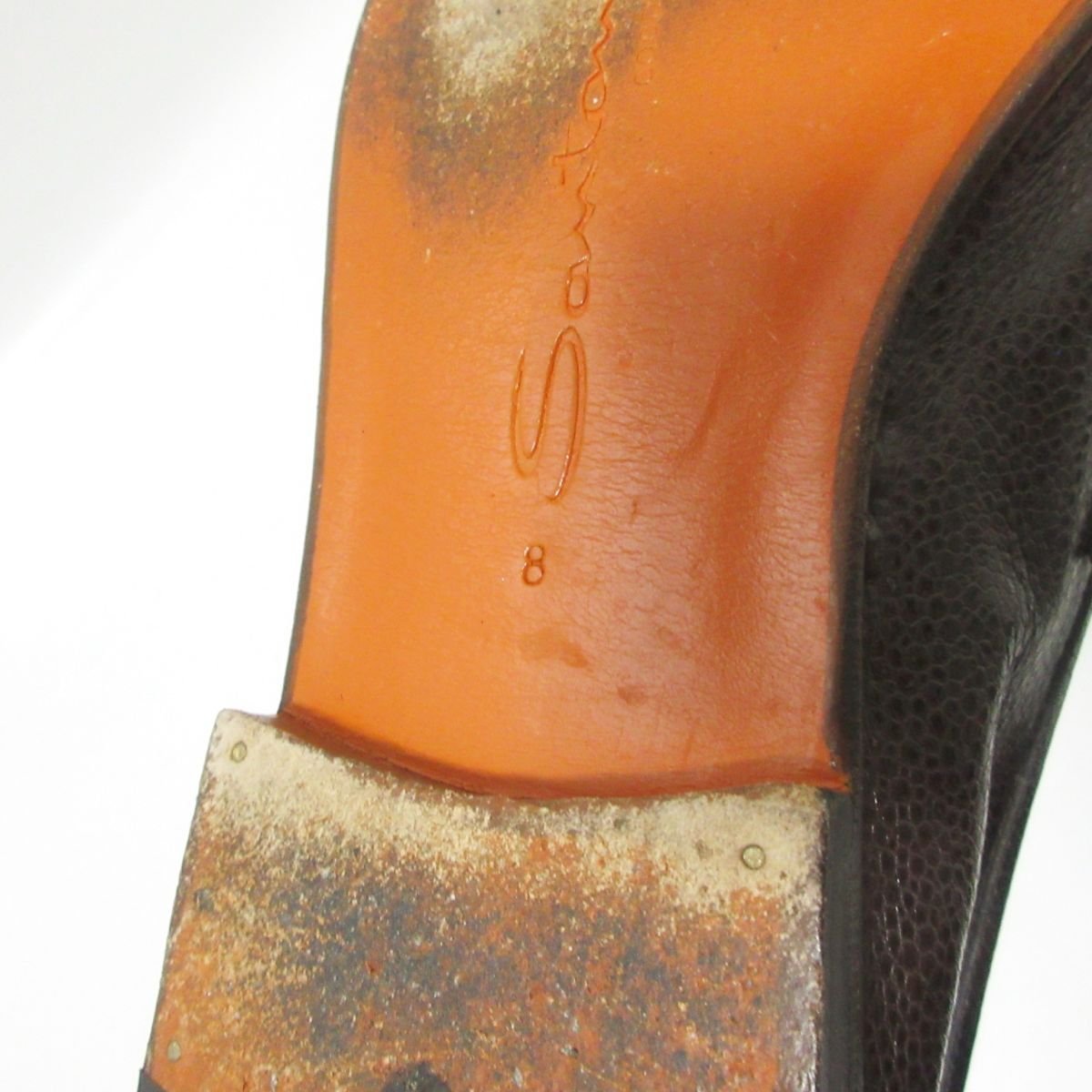 柔らかい 革靴 コインローファー レザー サントーニ Santoni 美品 8