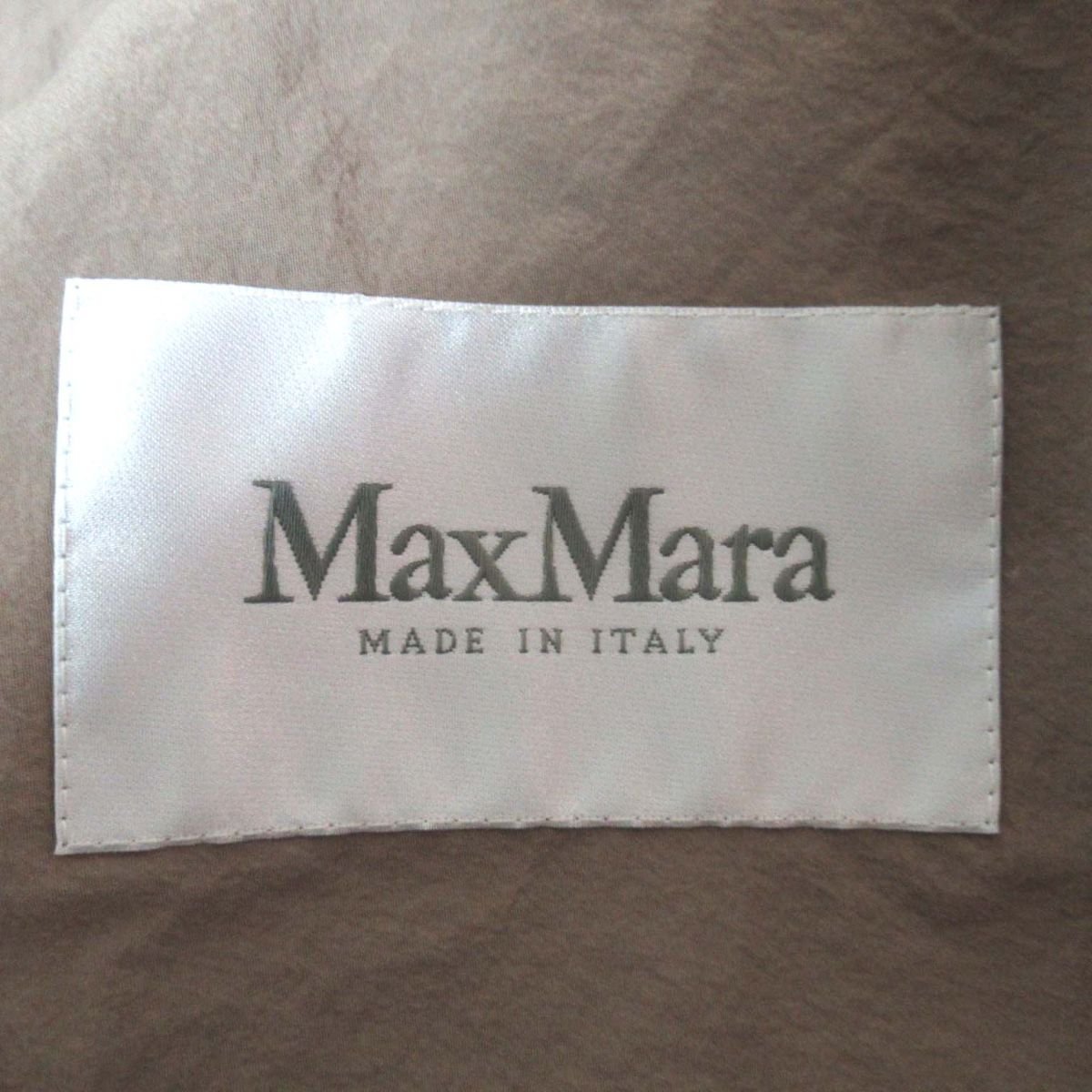 美品 20SS Max Mara マックスマーラ ロング トレンチコート スプリングコート I40 Mサイズ相当 ベージュ系 C0802_画像9