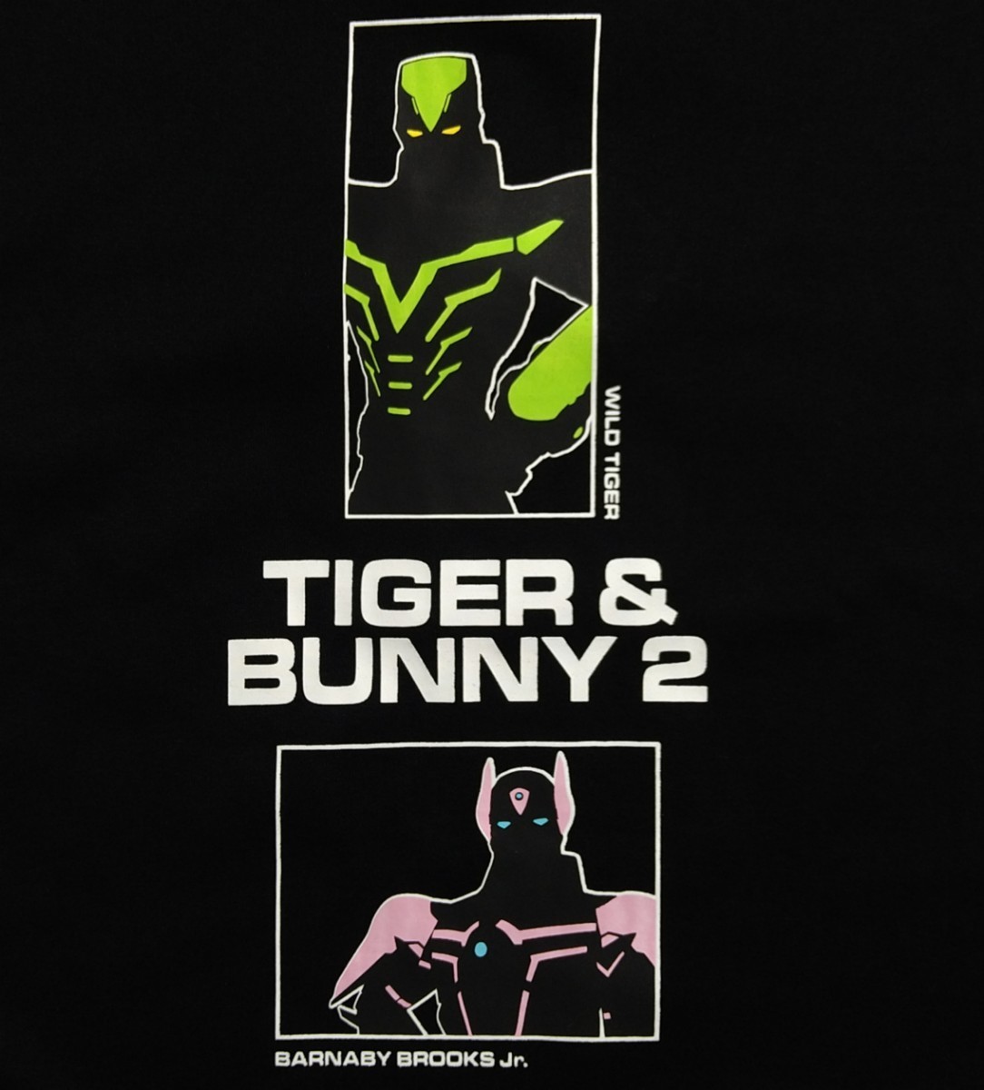 TIGER&BUNNY 2 Tiger &ba колено 2 Thai bani задний принт футболка черный мужской M размер 