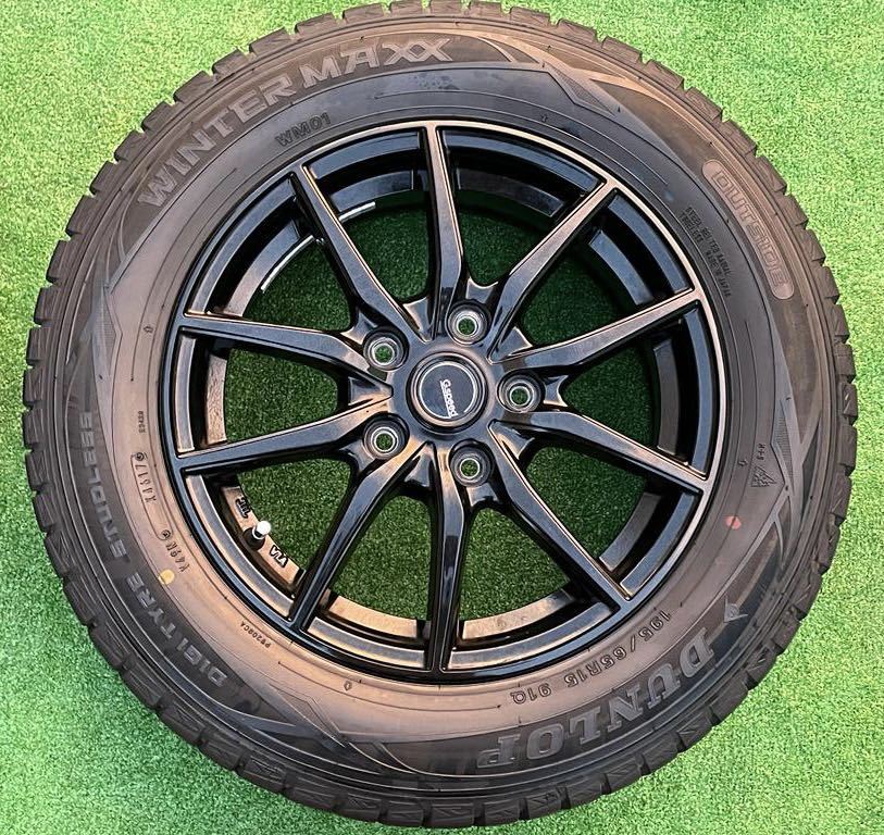 G.SPEED 15インチホイール& 195/65R15 DUNLOP WINTER MAXX ラジアルタイヤ4本セット★ ノア ヴォクシー ステップワゴン セレナ等に★G58_画像6