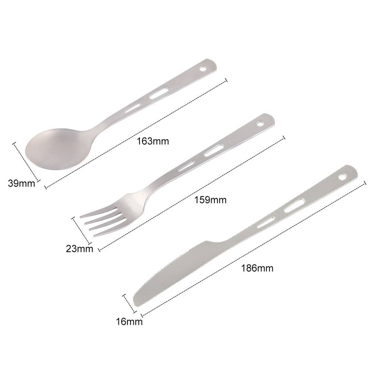  titanium made cutlery set 2. knife fork Pooh n light weight camp outdoor BBQ cookware tableware fishing touring mountain climbing disaster prevention for emergency 