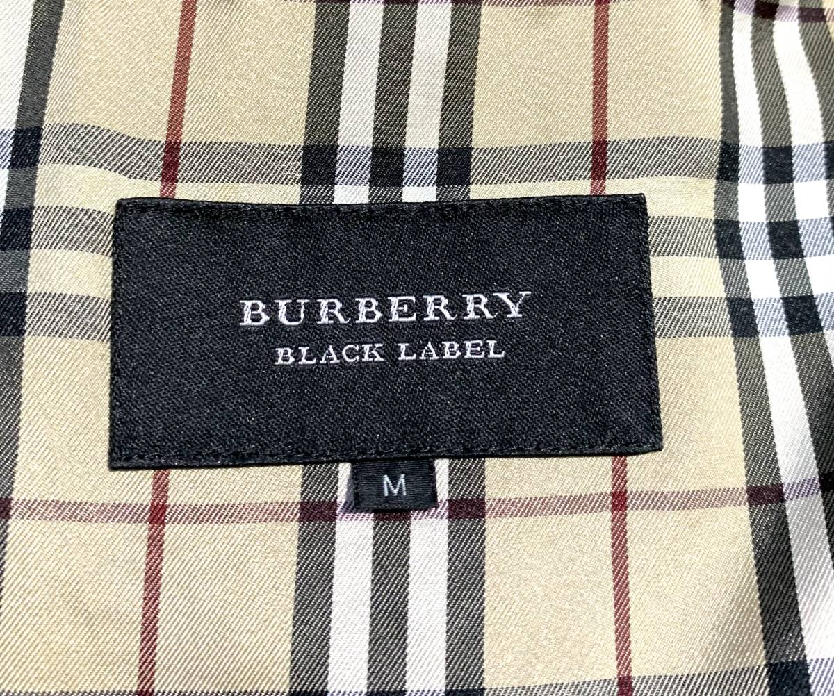 極希少【名作】BURBERRY BLACK LABEL バーバリーブラックレーベル フードジャケット M ノバチェック ホース刺繍 パーカー 送料520円_画像9