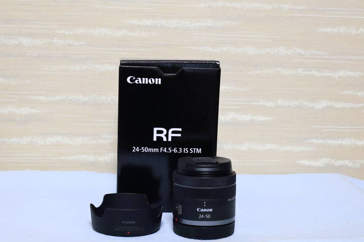 注目のブランド 美品 CANON RF24-50mm STM レンズフード付き IS F4.5