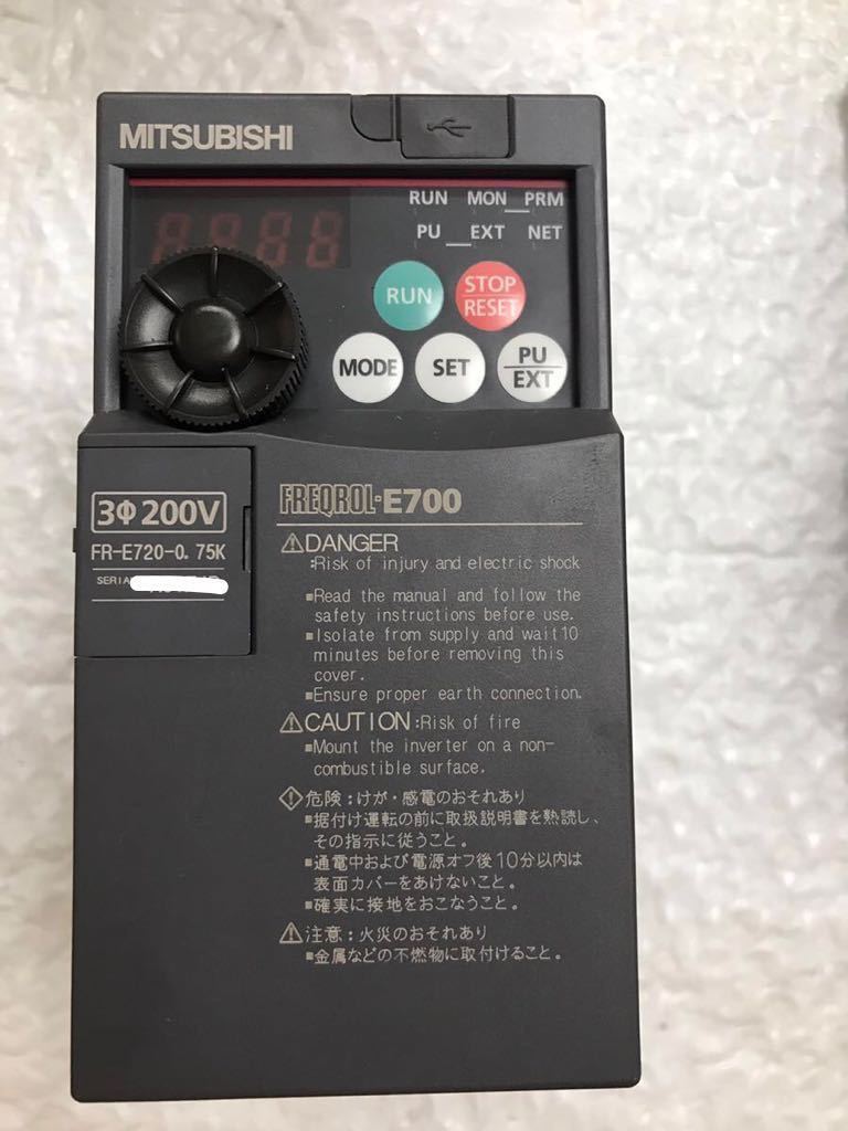 三菱電機インバーター FR-E720-0.75K 動作保証 [インボイス発行事業者] 3/5_画像1