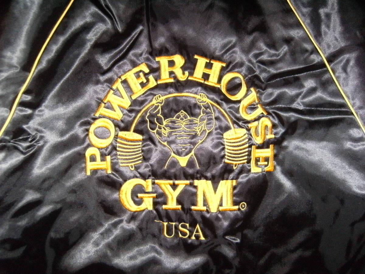 昭和レトロ★アメリカ製★ゴールドジム,ボディビル,プロレス,格闘技★米国 POWERHOUSE GYM パワーハウスジム ジャンパー★筋トレ 筋肉 _画像4