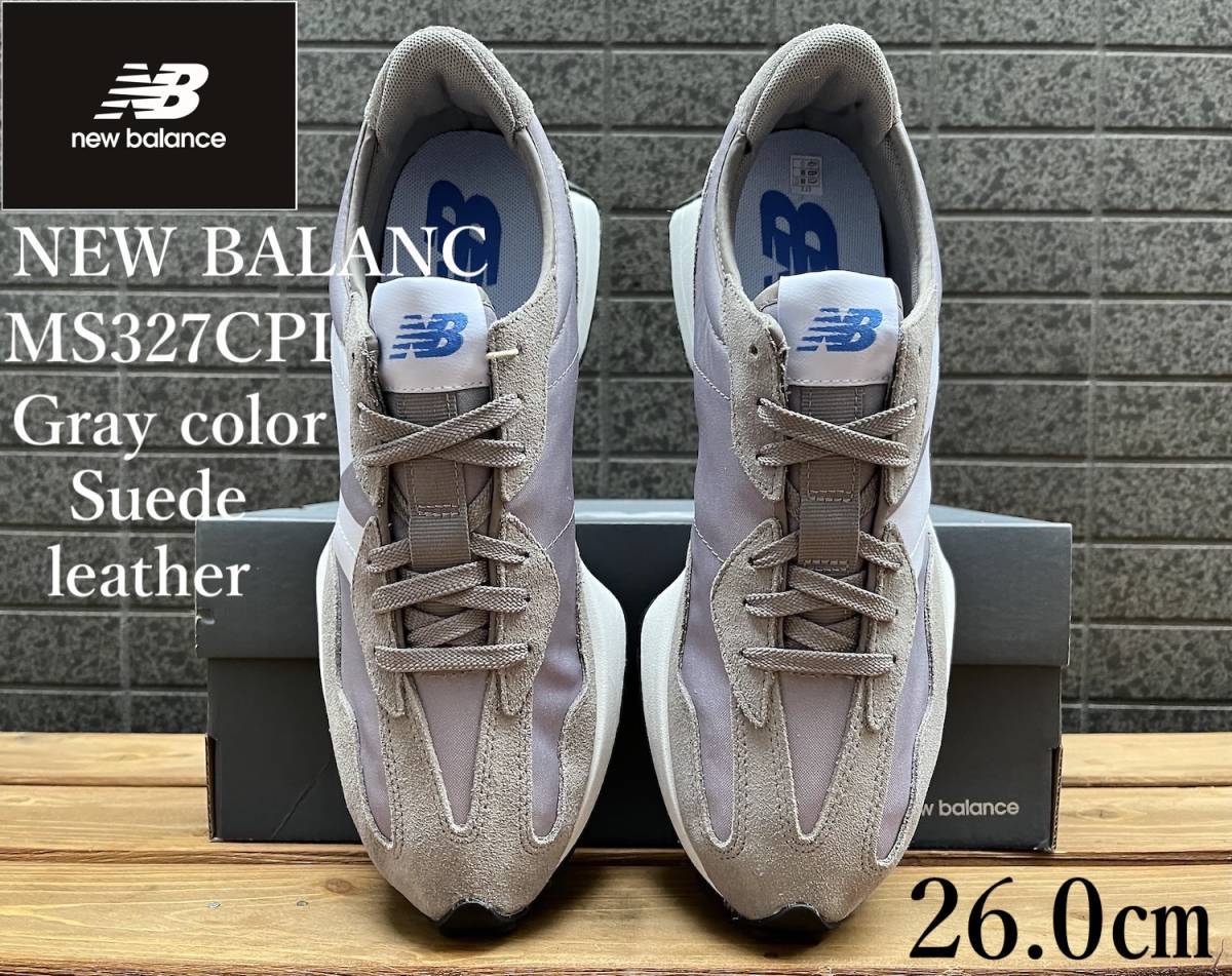 ◆モデル出品◆新品 26.0cm NEW BALANCE MS327CPI (D) Grey/White 日本未入荷 海外限定モデル レア/入手困難スニーカー ニューバランス_画像1