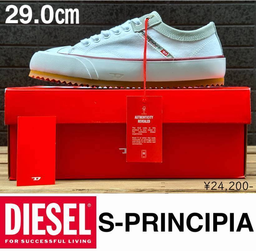 オンライン限定商品】 イタリア正規品 キャンバス×牛革 ディーゼル 白