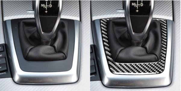 BMW Z4 E89 2009 - 2016年　内装インテリアステッカー ギアシフトパネルカバー　カーボン柄_画像6