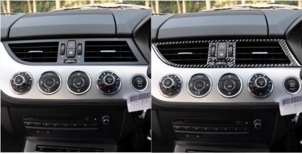 BMW Z4 E89 2009 - 2016年　内装インテリアステッカー　コンソール　センター吹き出し口　カバー 　カーボン柄_画像7