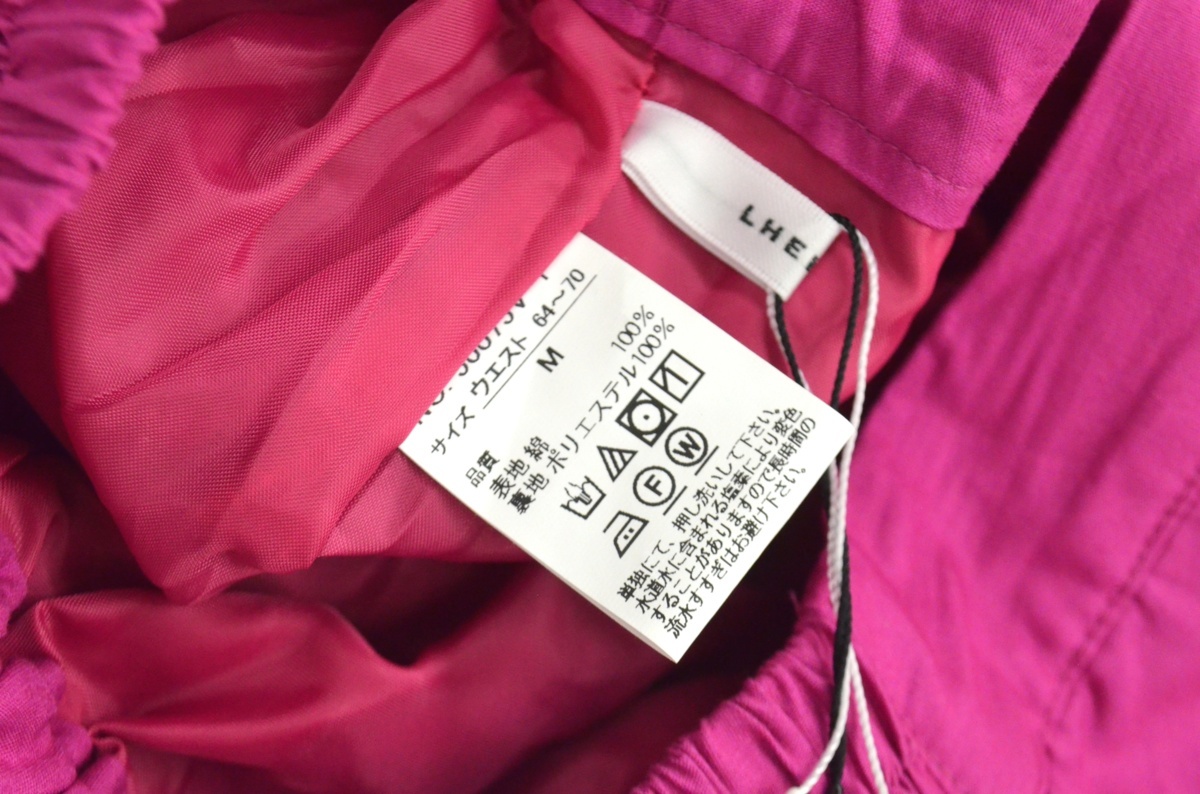 [fui]　新品未使用タグ付き LHELBIE レルビエ ガウチョパンツ ワイド パンツ ピンク系 M 日本製 サイドポケット_画像7
