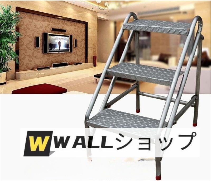 high quality * industry for folding type stainless steel steel step‐ladder home use stair withstand load 150kg stainless steel . pcs 4 step ladder slip prevention portable adult / child combined use 