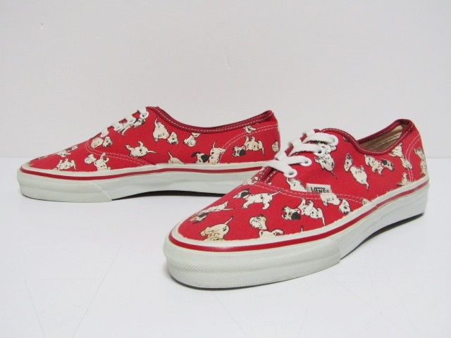 90s 新品 Made in USA VTG VANS AUTHENTIC Disney One Hundred and One Dalmatians Red DS US W11 バンズ オリジナル ビンテージ デッド_画像1