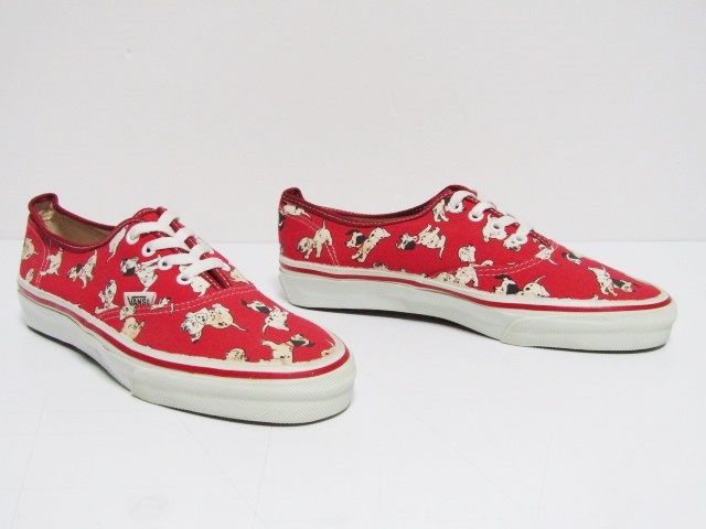 90s 新品 Made in USA VTG VANS AUTHENTIC Disney One Hundred and One Dalmatians Red DS US W11 バンズ オリジナル ビンテージ デッド_画像2