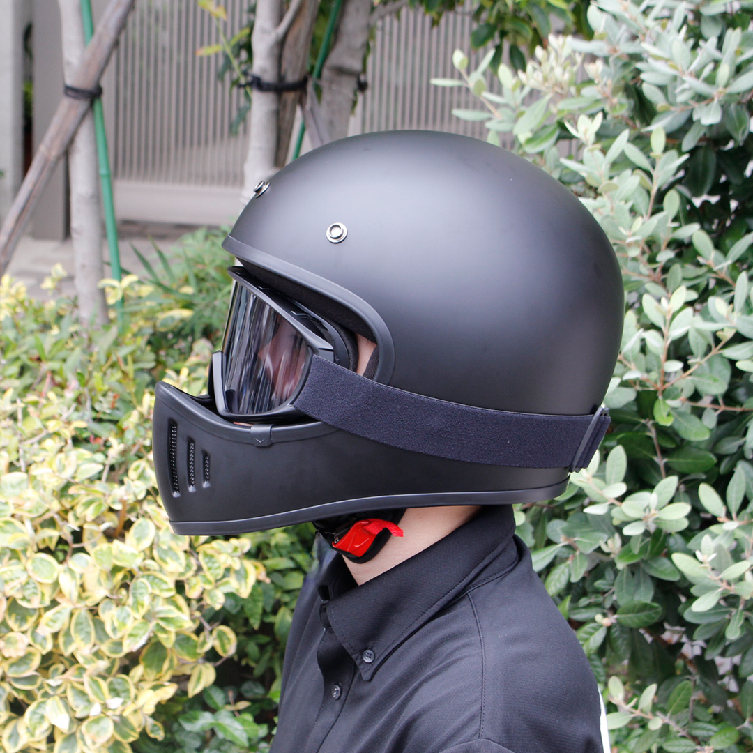 ヘルメット バイク ゴーグル セット ダムトラックス ブラスター改 BENゴーグル ライトスモーク ( ブラック / L )_画像5
