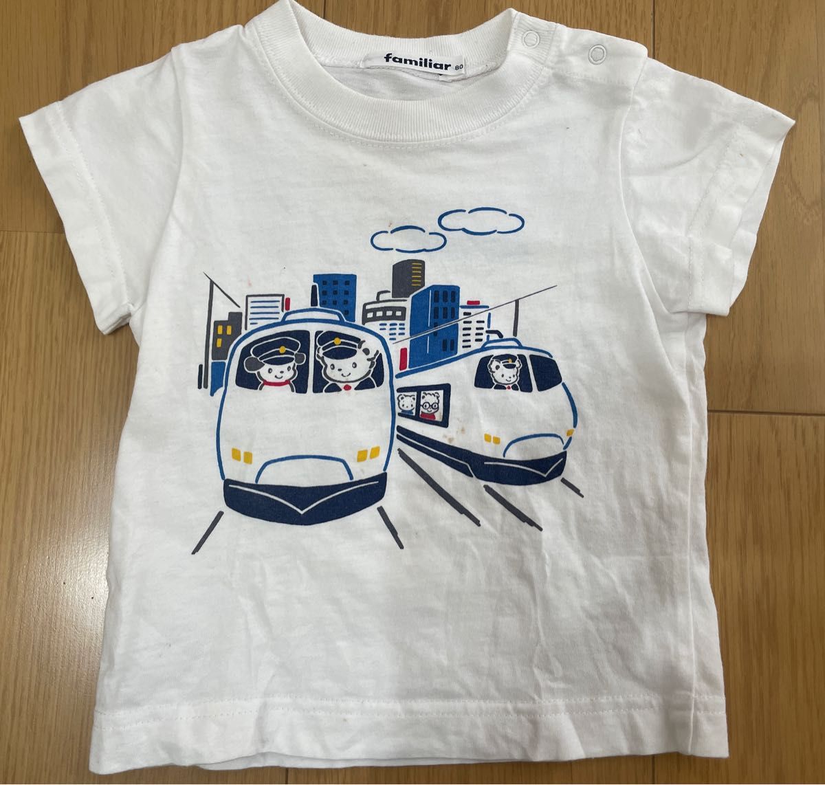 ファミリア　半袖　Tシャツ　電車　新幹線　80 男の子