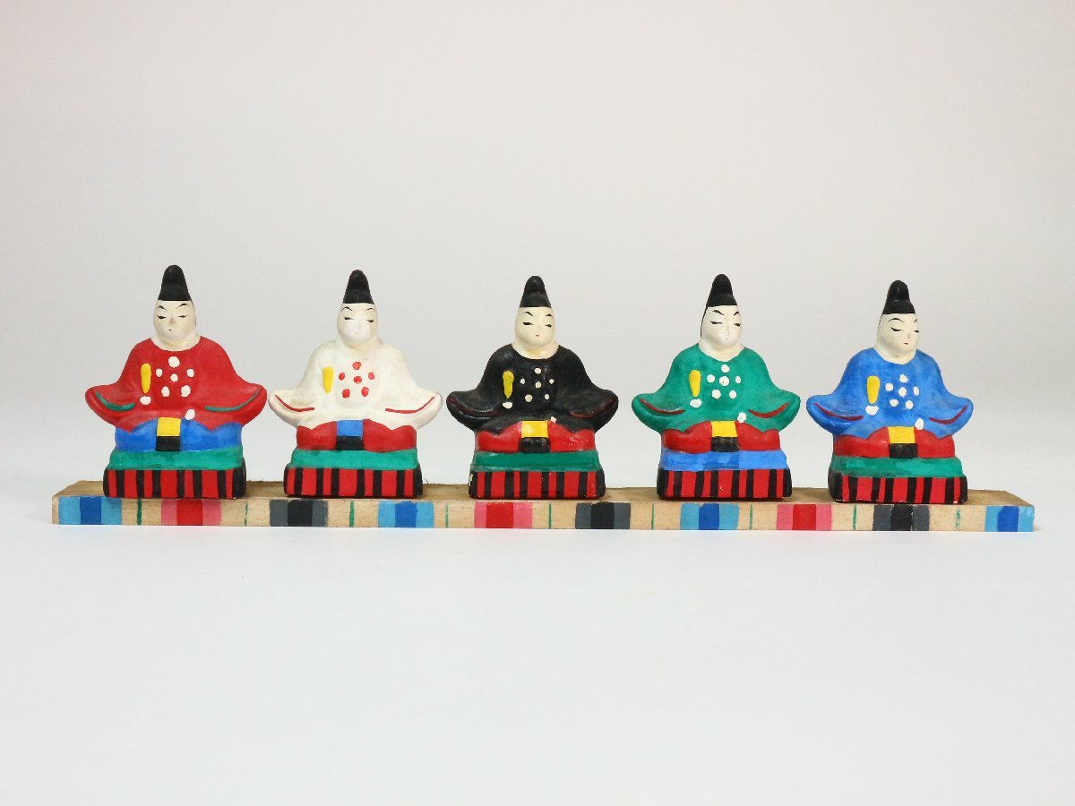 出雲今市土人形五色天神箱付き郷土玩具島根県民芸伝統工芸風俗人形置物