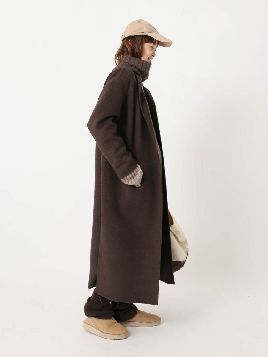 victorian リバーロングノーカラーコート ノーカラーコート Deuxieme