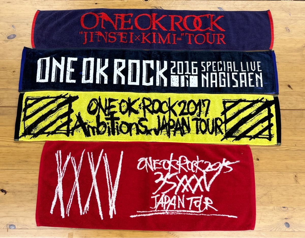 ONE OK ROCK マフラータオル　スポーツタオル　4枚セット　XXXV Ambitions NAGISAEN 人生×僕＝