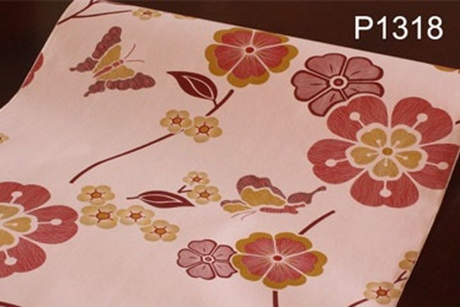 本物の シール 壁紙 和柄 フラワー 花柄 梅 【50m】p1318 リフォーム