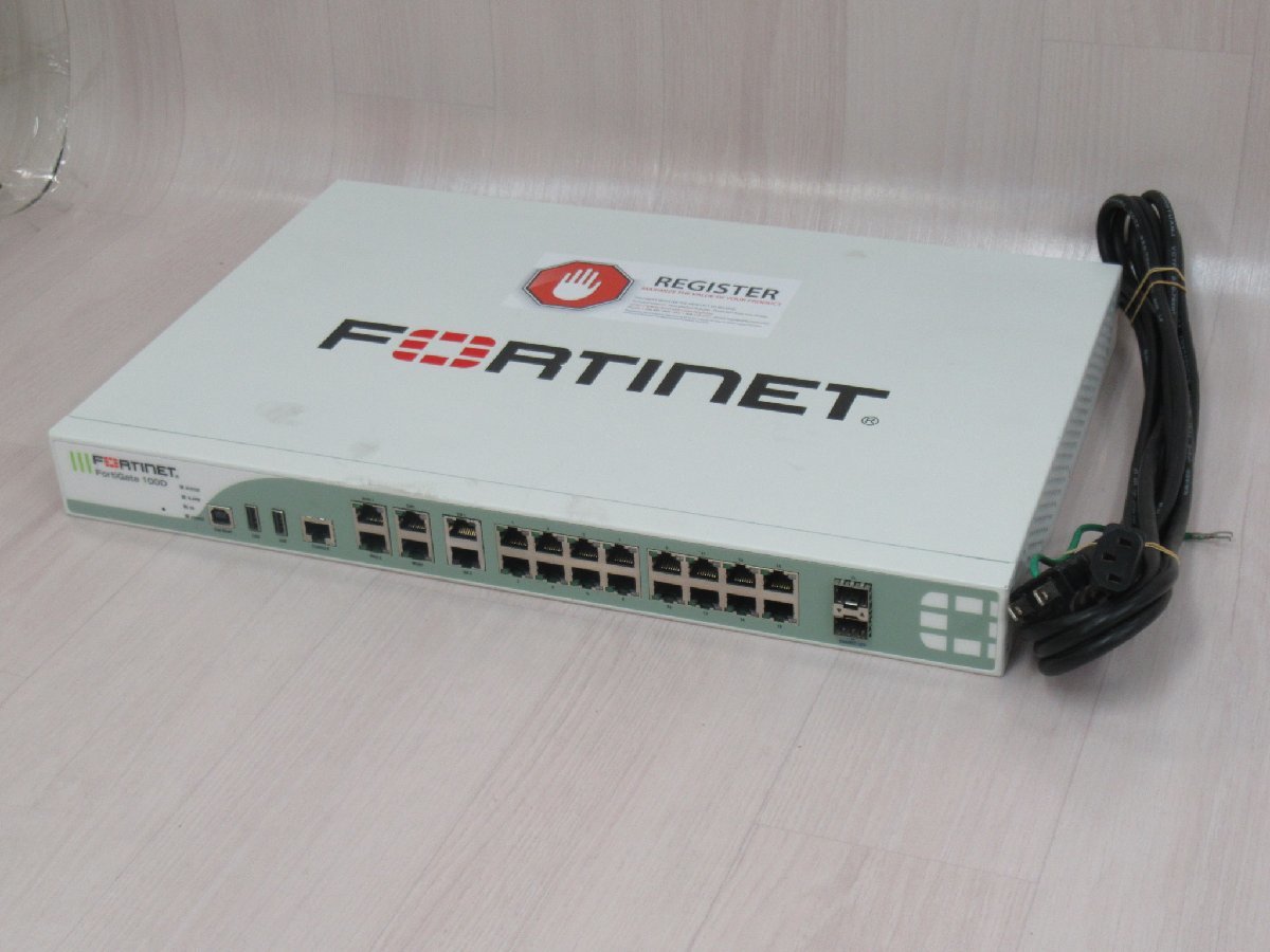 Ω ZPC 13979# 現状渡し【 FG-100D 】Fortinet FortiGate-100D UTM 通電確認のみ 領収書発行可能・祝10000取引突破!!_画像1