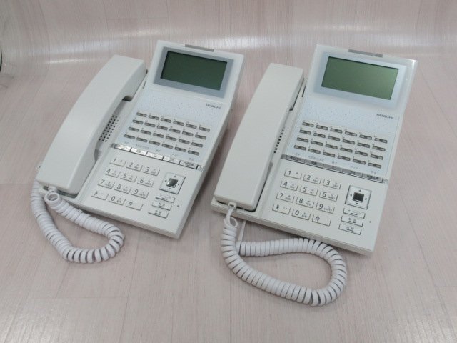 ΩZV3 596 o 保証有 日立 HI-24G-TELSDA MX-01/CX-01 V2 24ボタン多機能電話機 18年製 綺麗目 2台セット・祝10000!取引突破!!