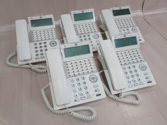 ΩZV3 625 o 保証有 Saxa TD820(W) サクサ PLATIAⅡ 30ボタン標準電話機 20年製 5台セット 綺麗・祝10000！取引突破!!