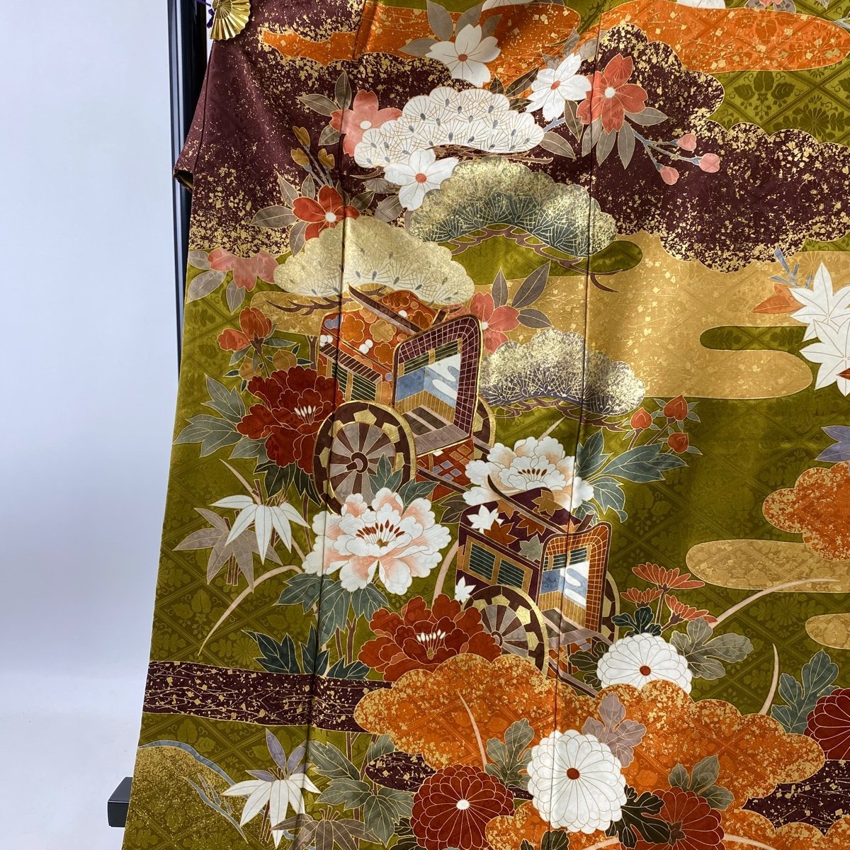 ファッションデザイナー 裄丈68.5cm 身丈177.5cm 振袖 L 【中古】 名品