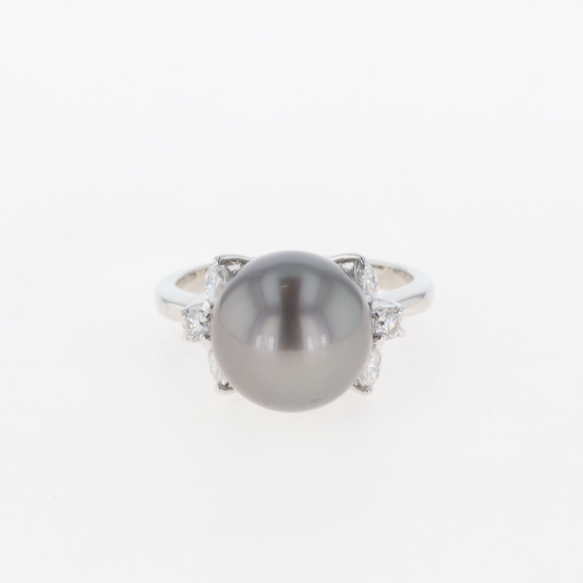 激安の パール Pt900 12.5号 リング 真珠 メレダイヤ 指輪 プラチナ