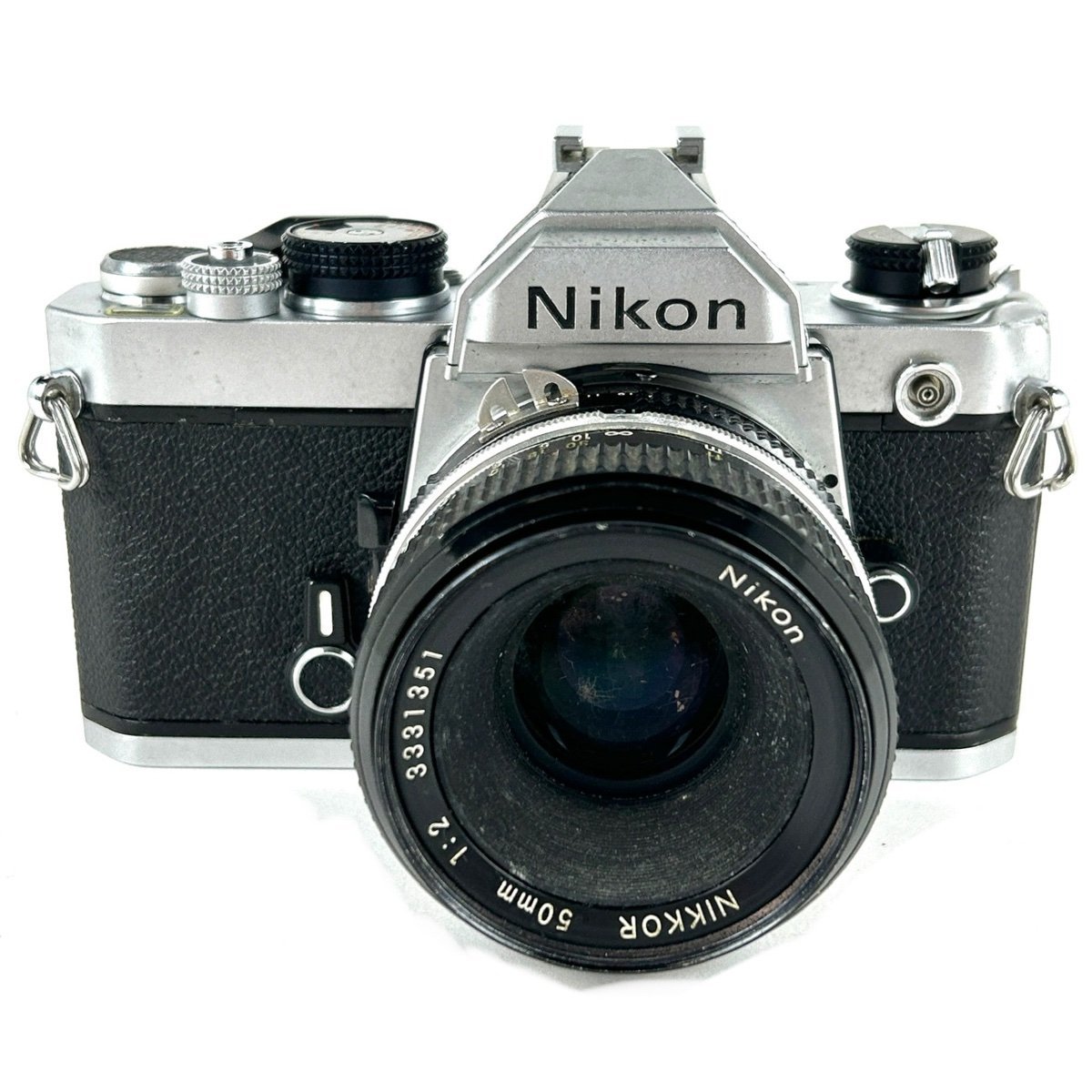 ニコン Nikon FM シルバー + Ai NIKKOR 50mm F2 ［ジャンク品］ フィルム マニュアルフォーカス 一眼レフカメラ 【中古】