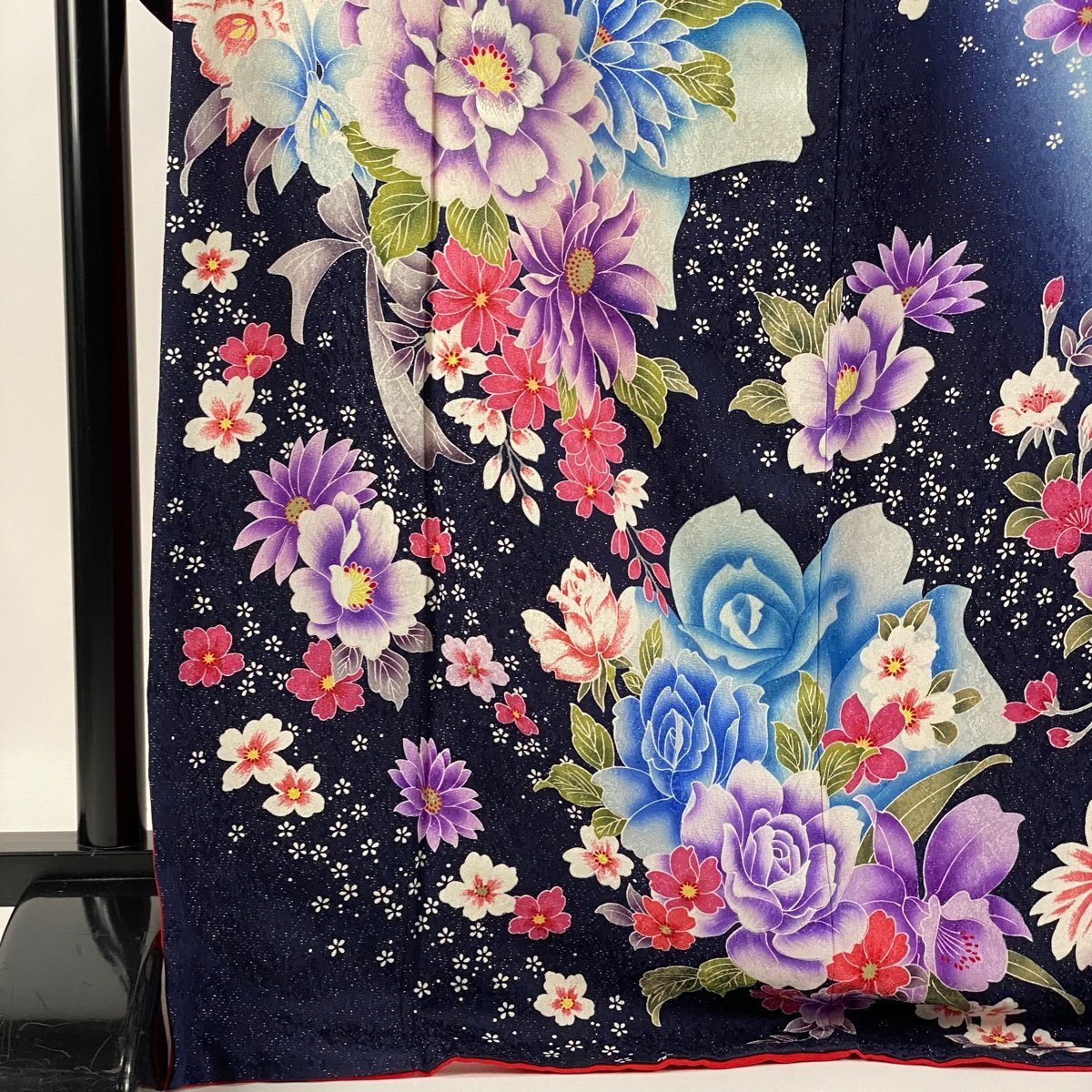 振袖71】着物 振袖 正絹 袷 金駒刺繍 菊 松竹梅 御所車 単品販売-