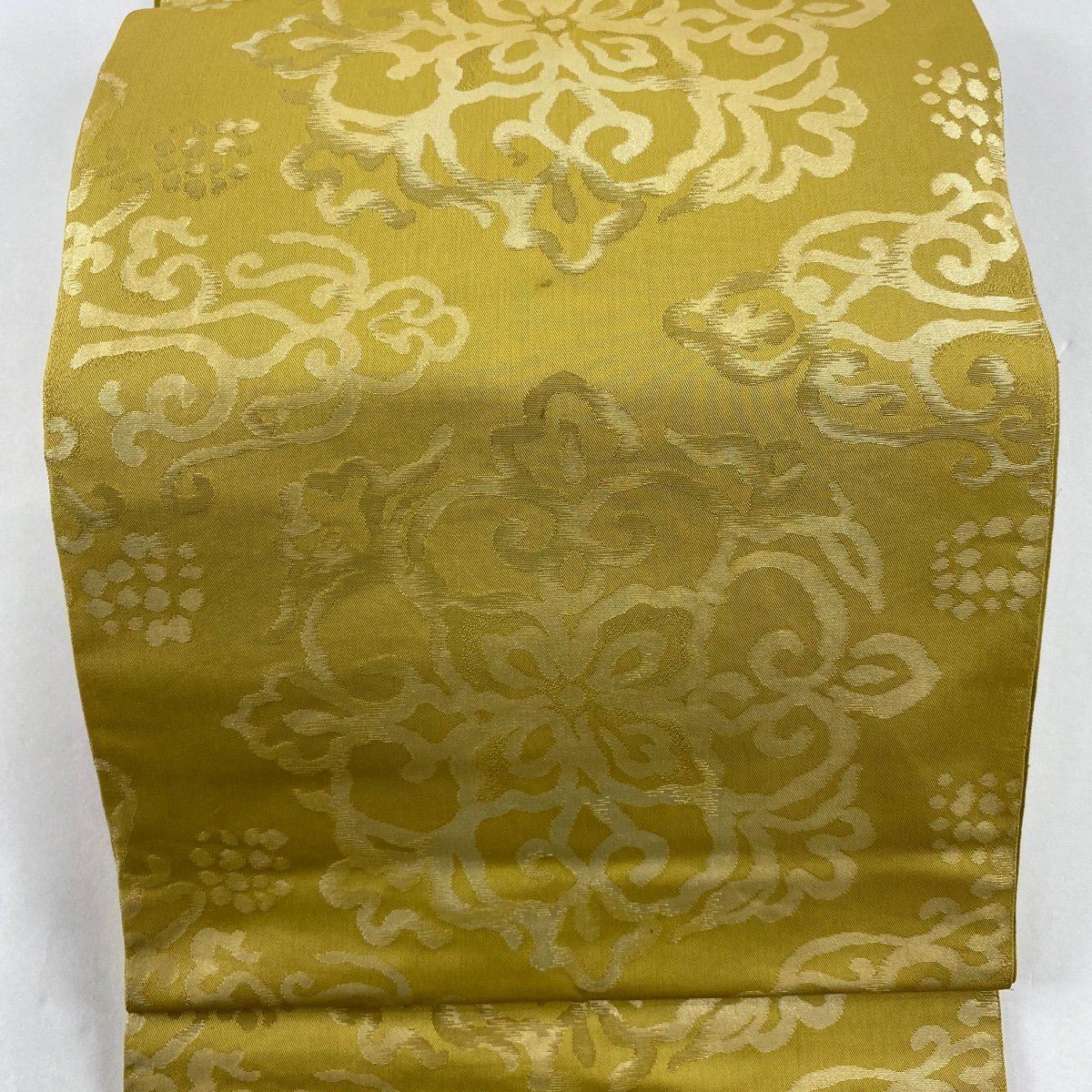 売れ筋介護用品も! 服部織物 落款 秀品 美品 袋帯 華文 【中古】 正絹