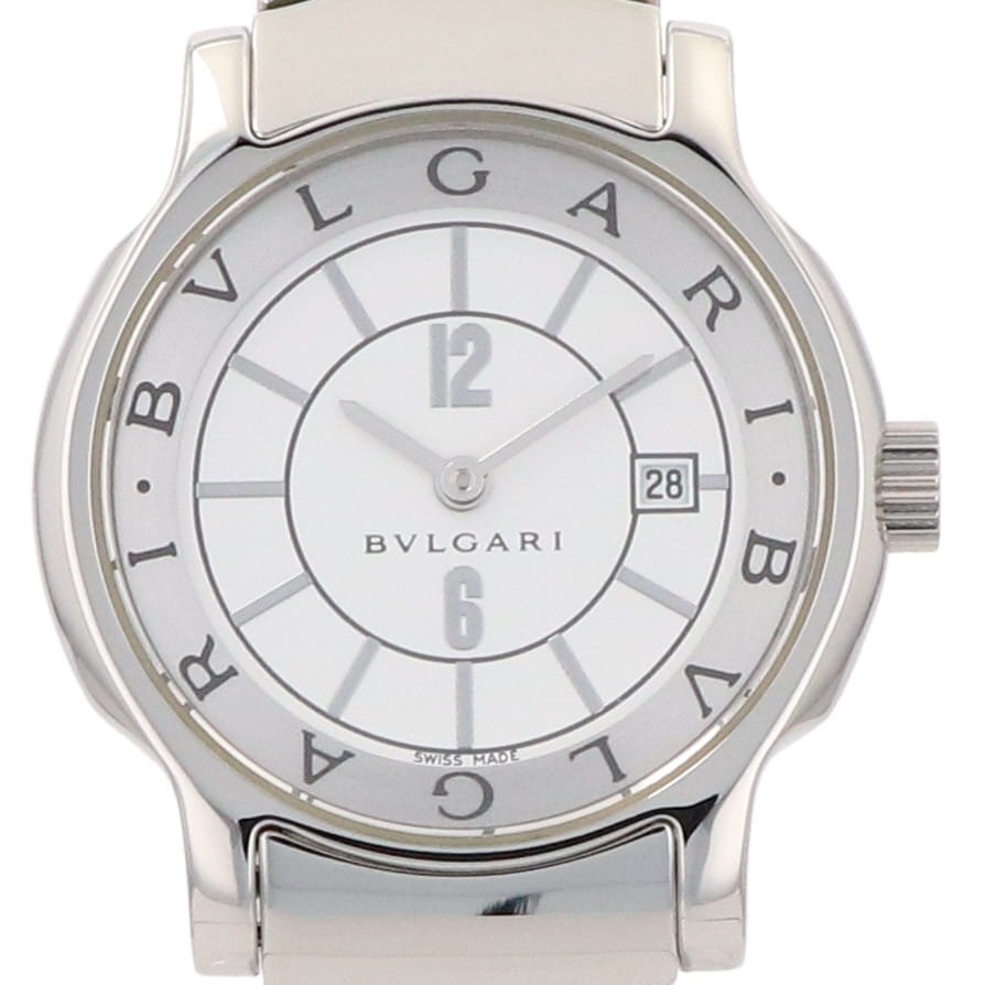 ブルガリ BVLGARI ソロテンポ ST29S 腕時計 SS クォーツ ホワイト レディース 【中古】