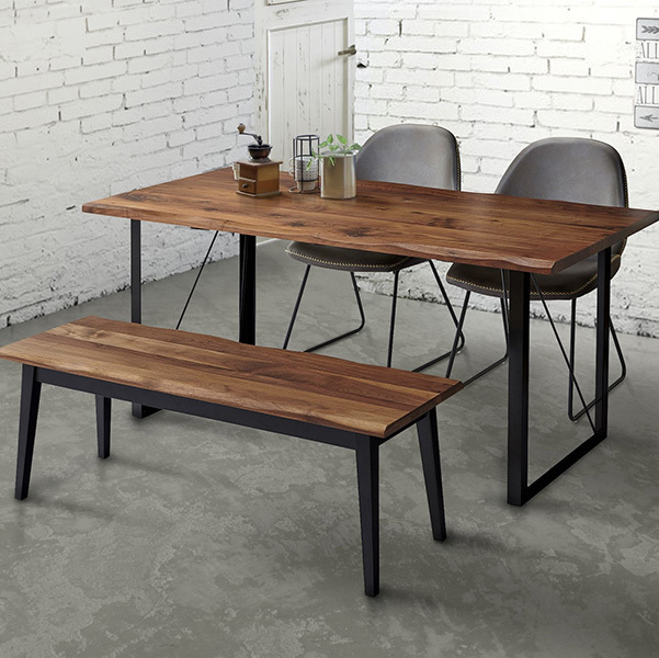 ダイニングテーブル 食卓テーブル テーブル単品 幅180cm ウォールナット 無垢材 木製 おしゃれ_画像4