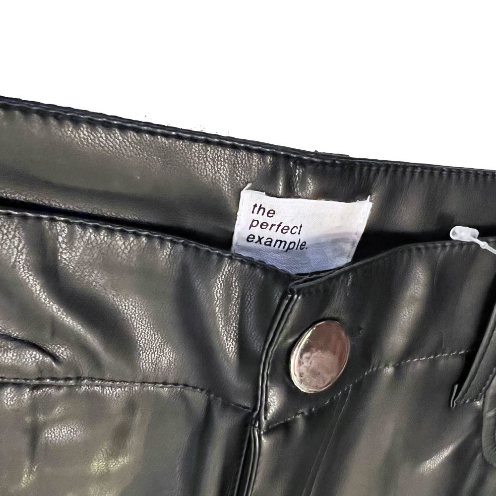 新品 W30 EPTM. エピトミ Flare Leather Pants ヴィーガン レザー フレア パンツ 迷彩 切替 タイガー カモ_画像7