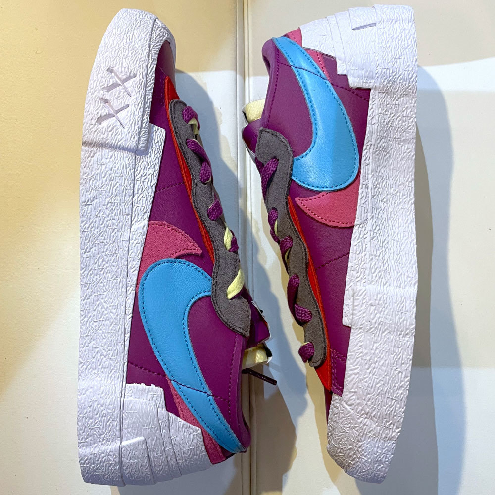 新品 27.5cmm Nike × Sacai × Kaws Blazer Low ナイキ ブレーザー ロー Purple Dusk_画像1