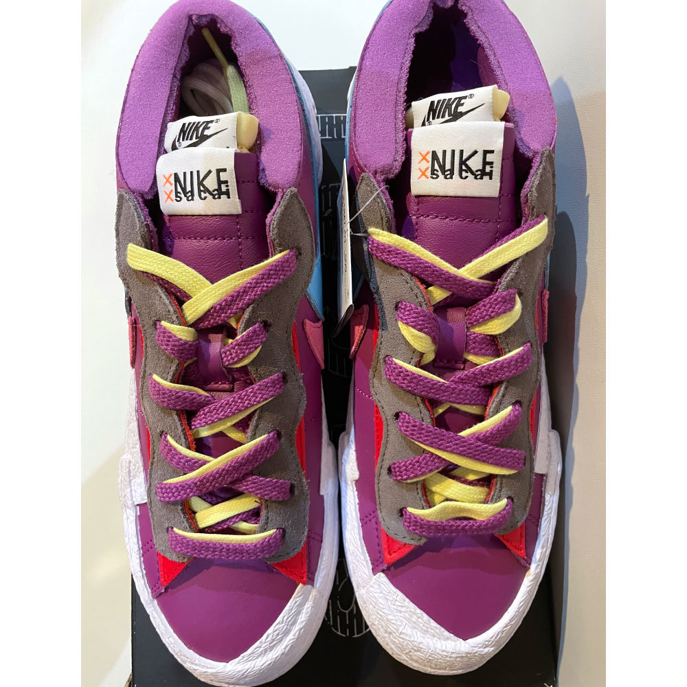 新品 27.5cmm Nike × Sacai × Kaws Blazer Low ナイキ ブレーザー ロー Purple Dusk_画像5