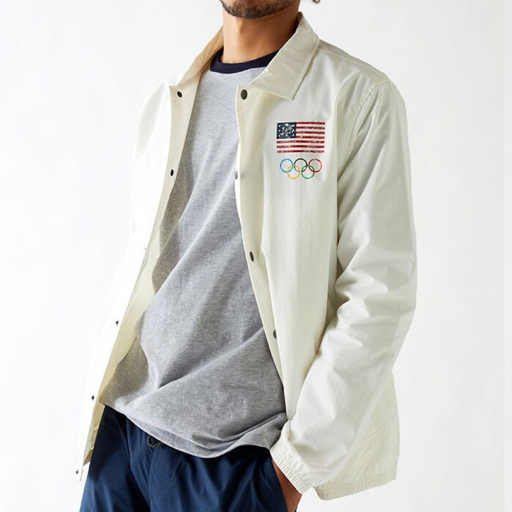 新品 M US企画 Olympic Official USA Team Coach Jacket オリンピック オフィシャル アメリカ チーム オフィシャル コーチ ジャケット_画像3