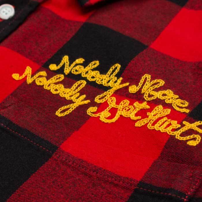 新品 L Acapulco Gold アカプルコゴールド Checker Flannel Button Down Shirt 長袖 チェッカー フランネル ボタン ダウン チェック シャツ_画像4