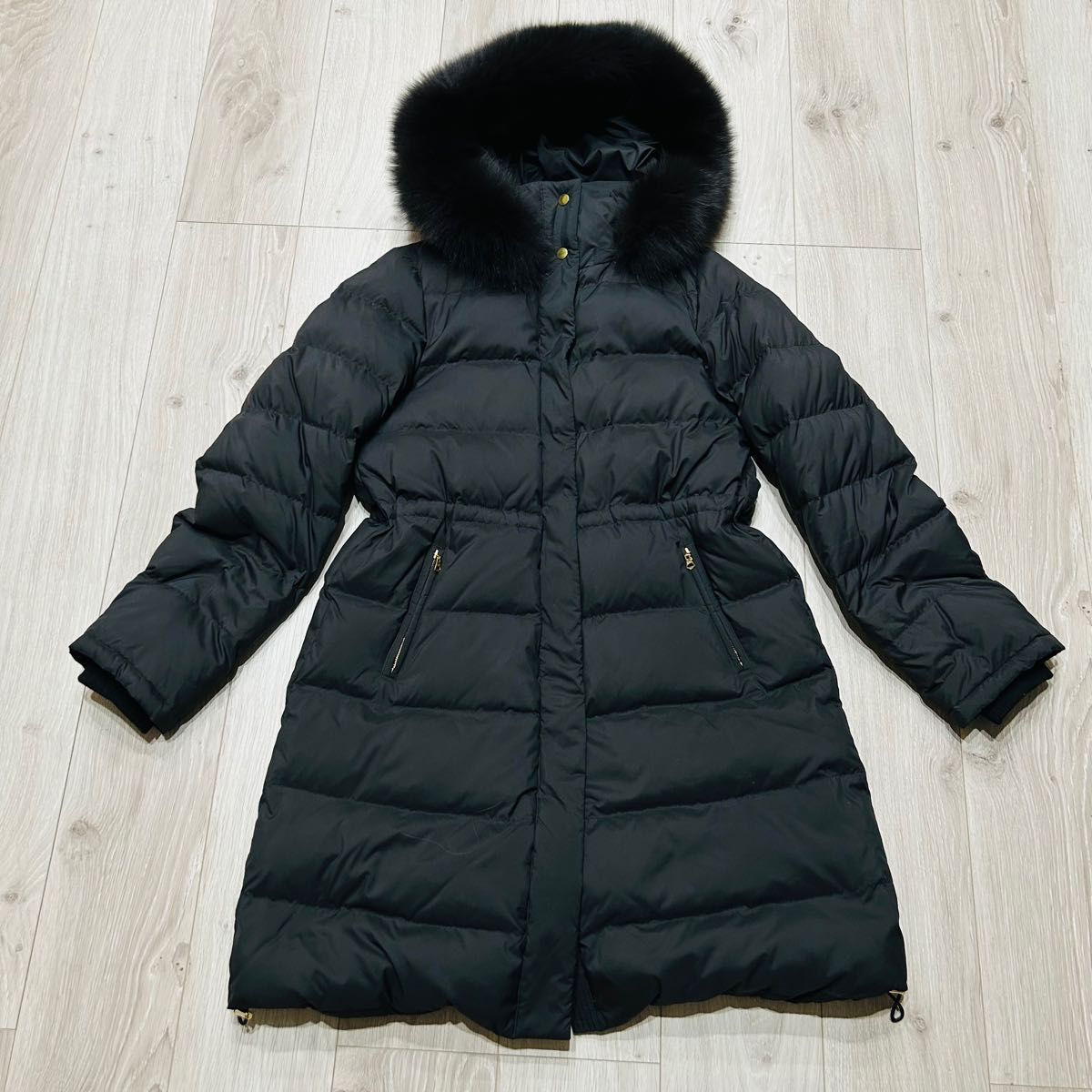美品】IENA イエナ タフタ フォックスファー ロング ダウン 美品】IENA イエナ タフタ フォックスファー ロング ダウン