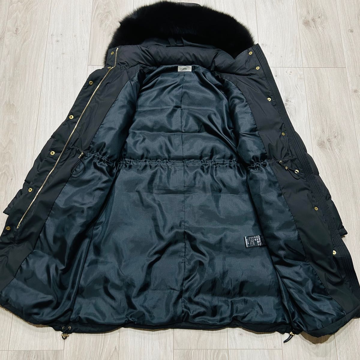 美品】IENA イエナ タフタ フォックスファー ロング ダウン 美品】IENA イエナ タフタ フォックスファー ロング ダウン