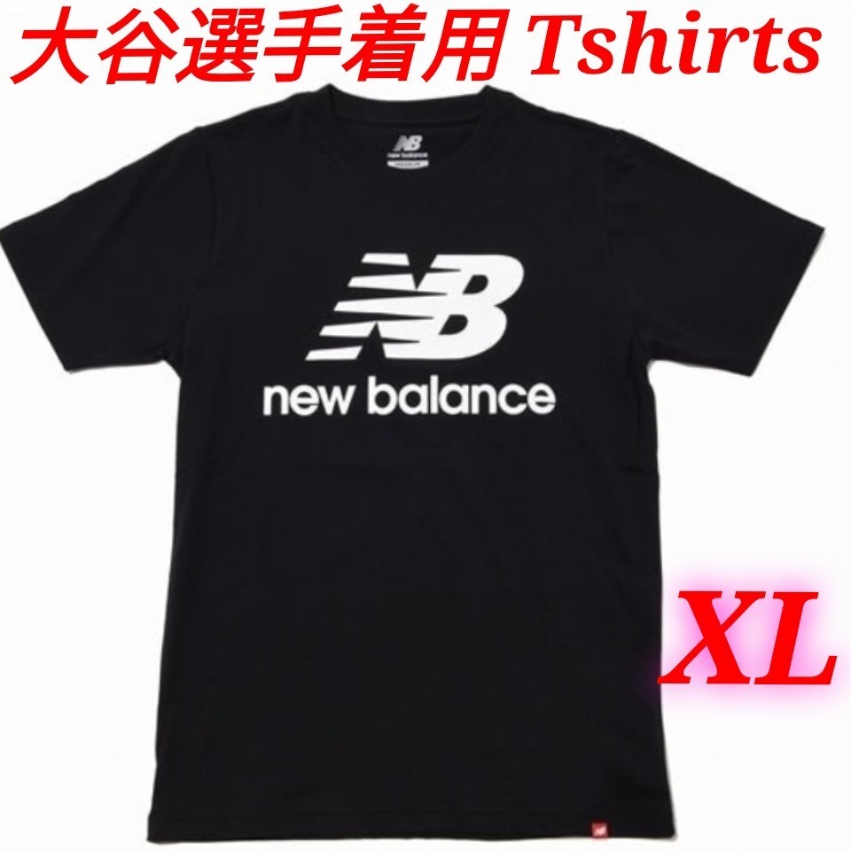 New Balance 大谷翔平選手着用 スタックドロゴショートスリーブTシャツ ブラック US L JP XL ②