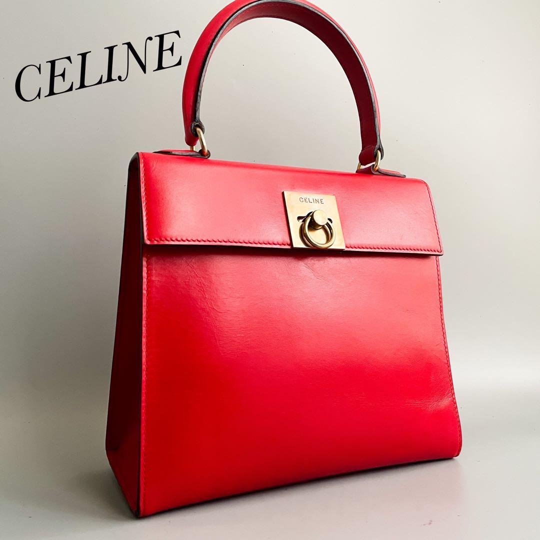 国内最安値！ 【美品・希少カラー】CELINE セリーヌ レザー レッド