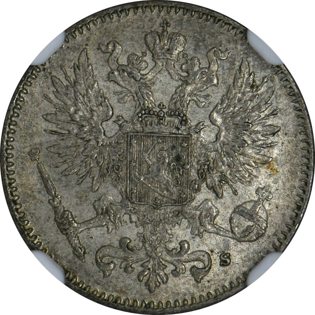 1円〜1916S フィンランド50P銀貨NGC MS65 未使用+ 世界コイン古銭貨幣