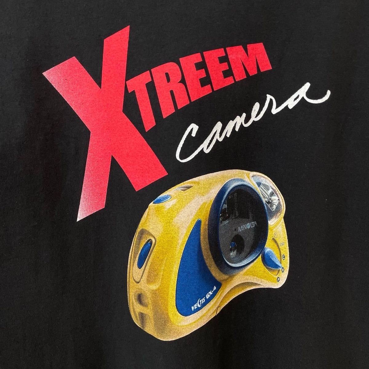 ■激レア■90s USA製 XTREEM CAMERA 女性ボディービルダー フォト 企業 Tシャツ XL アート カメラ ビンテージ_画像4