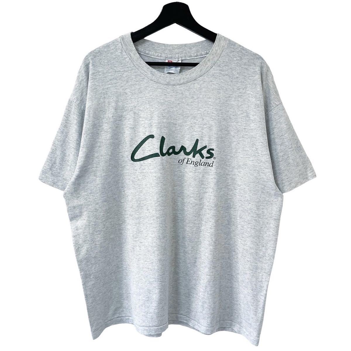 ■激レア■90s USA製 CLARKS 企業 ロゴ Tシャツ XL クラークス ワラビー ブーツ ビンテージ