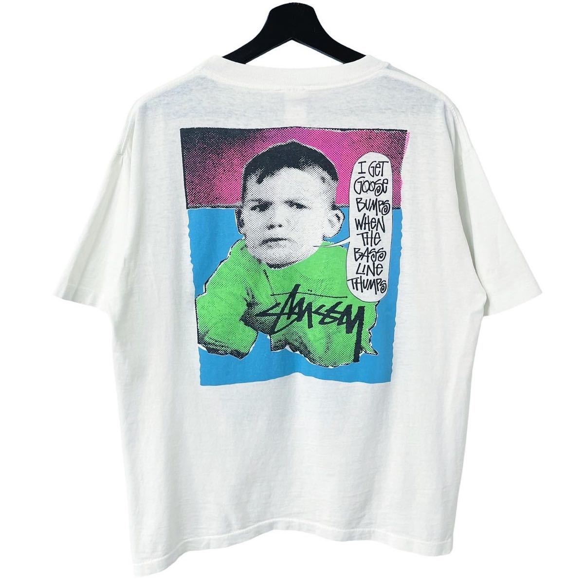 □激レア□80s USA製 OLD STUSSY KIDS フォトTシャツ L XL オールド